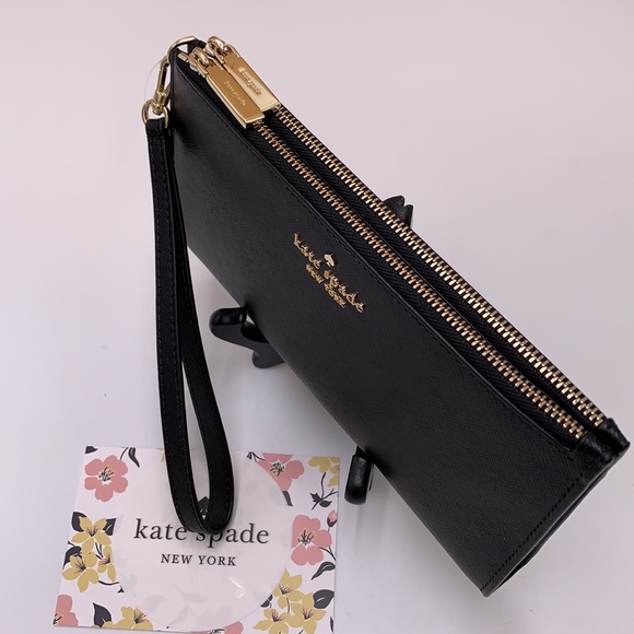 KATE SPADE Madison Double Zip Wristlet BLACK COLOR - Picture 5 of 14